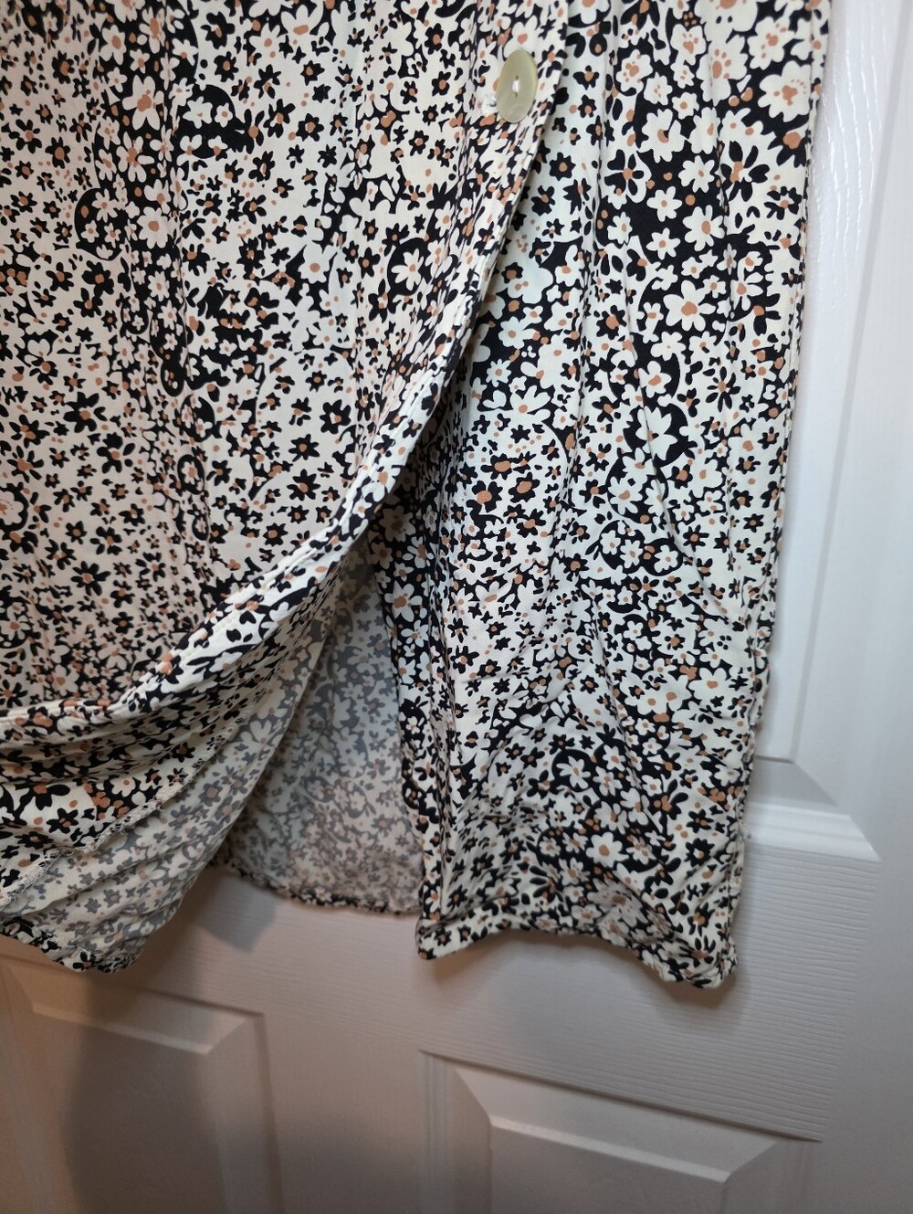 MADEWELL SIDE BUTTON  STRAIGHT MIDI SKIRT IN DAISY GROOVE  SZ 12 - Picture 6 of 12
